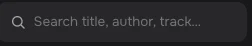 reelpile search box: search by title, author or track.
